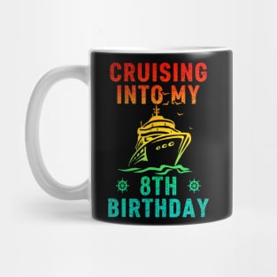 Cruising Into My 8th Birthday 8 Years Old Cruise Mug